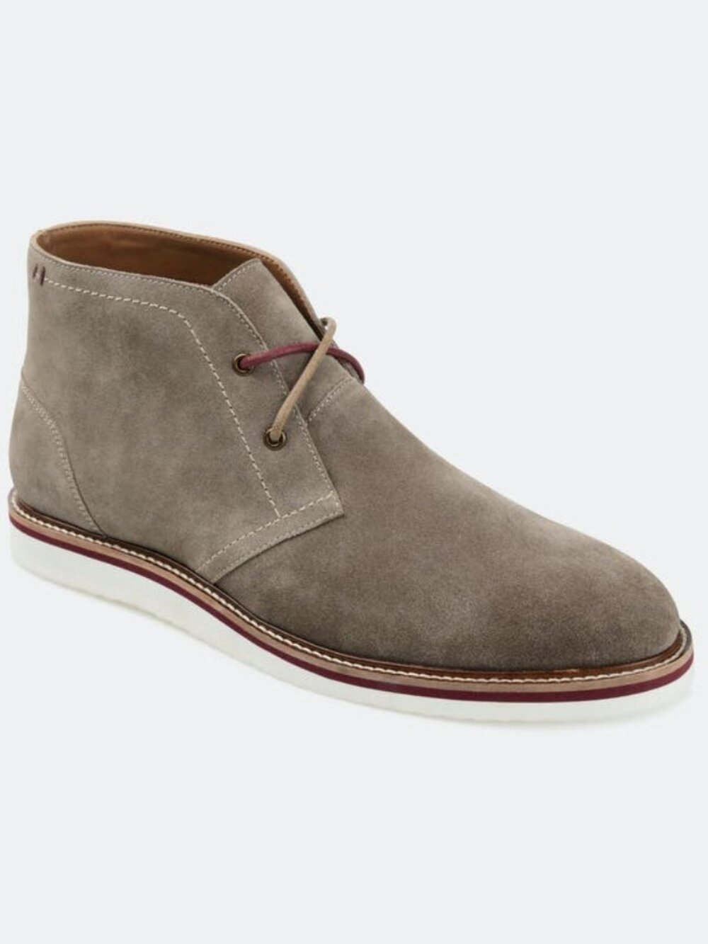 Thomas & Vine Mens Keegan Wide Width Plain Toe Chukka Boot Taupe Size 9.5W NWB